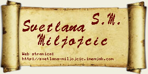 Svetlana Miljojčić vizit kartica